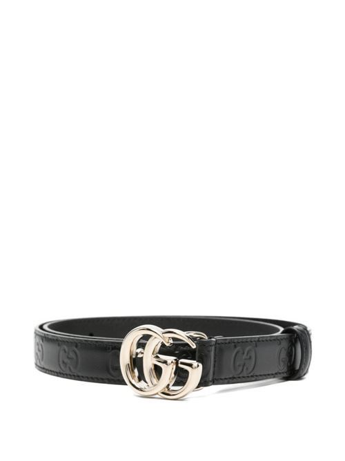 GUCCI GGマーモント レザーベルト 送料無料
