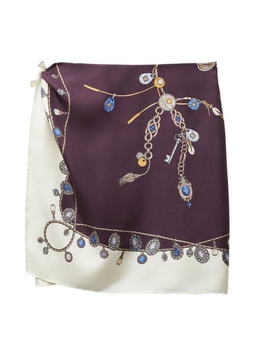 VERSACE プリントシルクスカート 送料無料