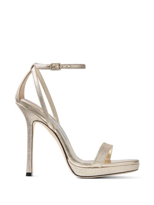 JIMMY CHOO モザ レザー ヒール サンダル 送料無料