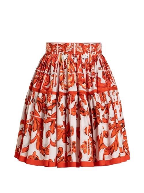 DOLCE & GABBANA マヨリカプリントコットンスカート 送料無料 - メルカリ