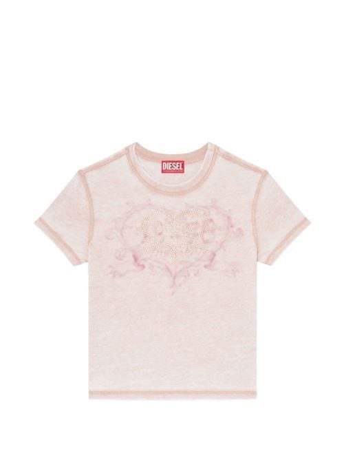 DIESEL ロゴ コットンブレンド Tシャツ 送料無料
