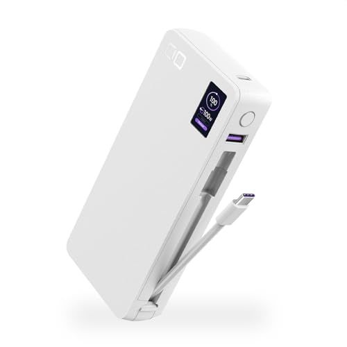CIO 100W ケーブル内蔵 大容量 20000mAh [脱着式ケーブル] PD 高出力 CIO独自技術 NovaIntelligence NovaSafety2.0搭載 ノートパソコン用 MacBook Pro iPhone 17 / 1 615764f4