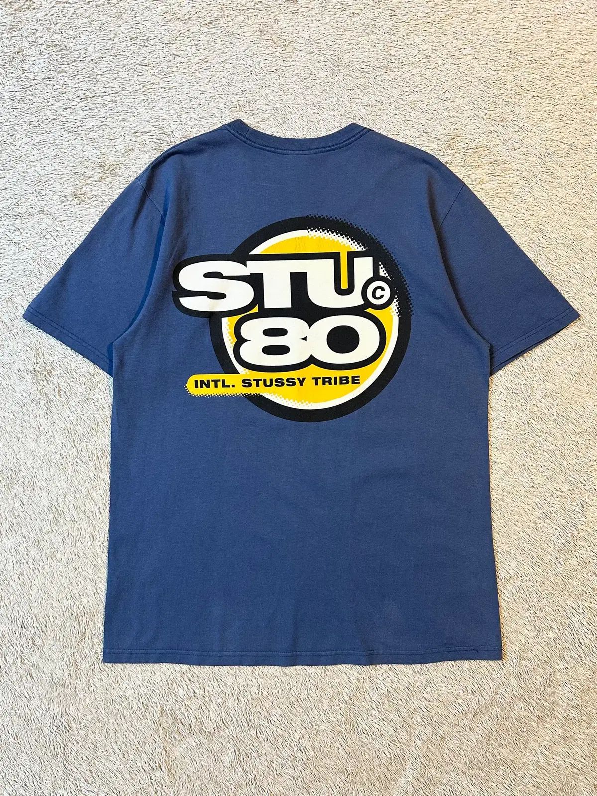 M STUSSY HOT 80 半袖 Tシャツ ミッドナイト
