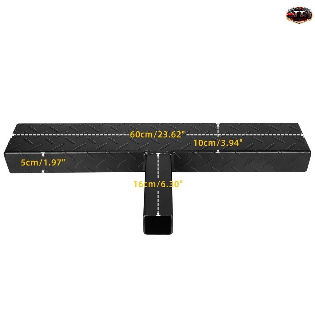 ピックアップトラック用ヒッチステップ 60cm 直角牽引バンパーガード 耐荷重300ポンド 2インチレシーバー アイアンカー SUV トラック