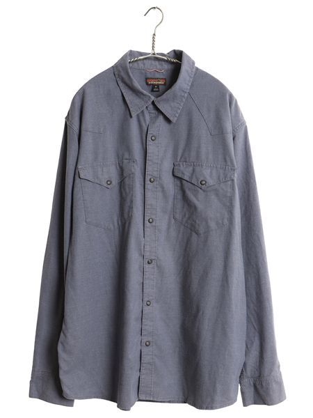 パタゴニア ウエスタン スナップ シャツ メンズ XL / 18年製 長袖シャツ ストレッチ スナップボタン ヘンプ 無地 カジュアル 大きいサイズ