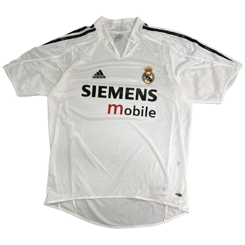 00年代 adidas アディダス レアル・マドリード サッカーシャツ ユニフォーム プロチーム サッカー ホワイト(メンズ M)中古 古着 Y3832