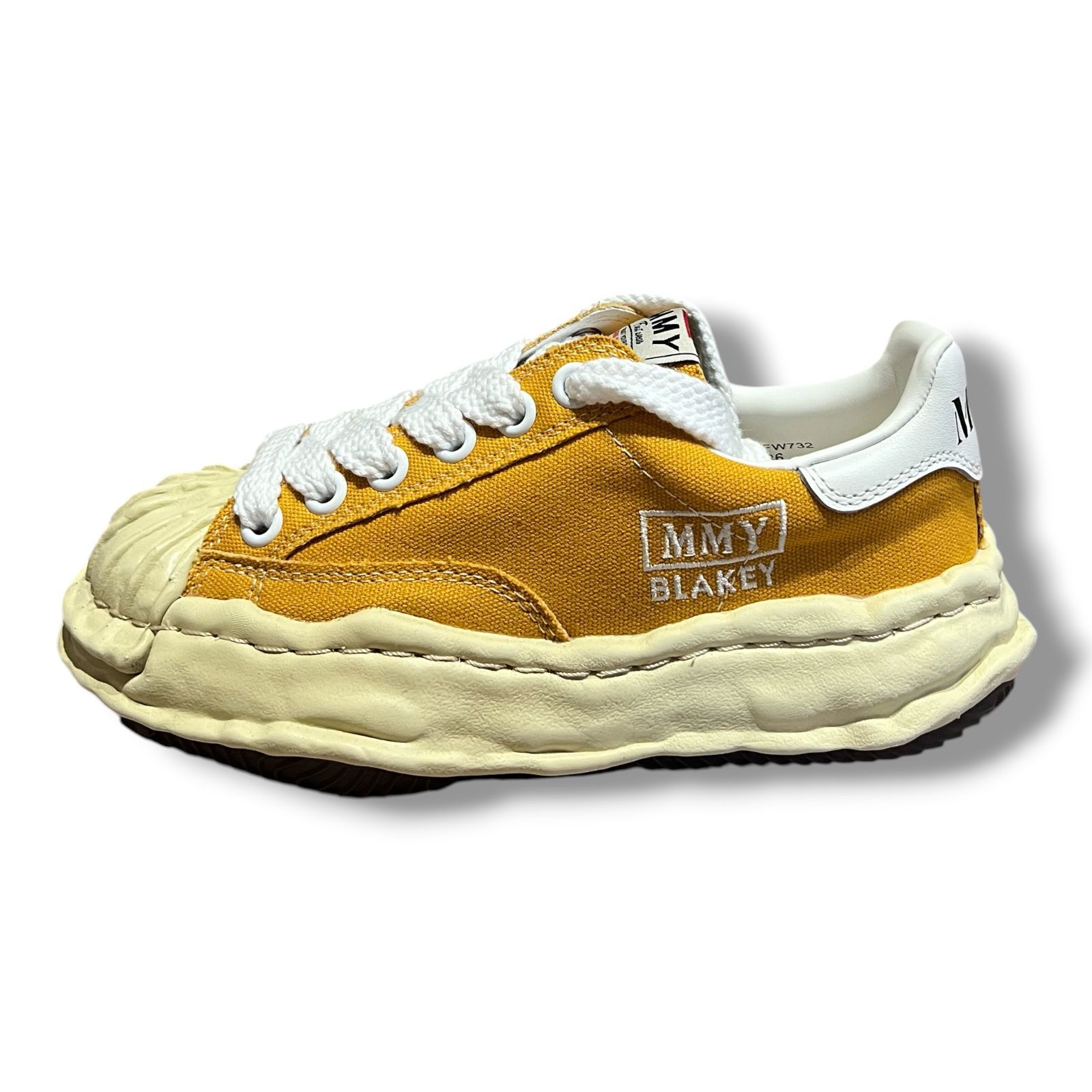 参考上代37,400円 未使用品 Maison MIHARA YASUHIRO BLAKEY ブレイキー ローカットスニーカー メゾンミハラヤスヒロ A09FW732 イエロー