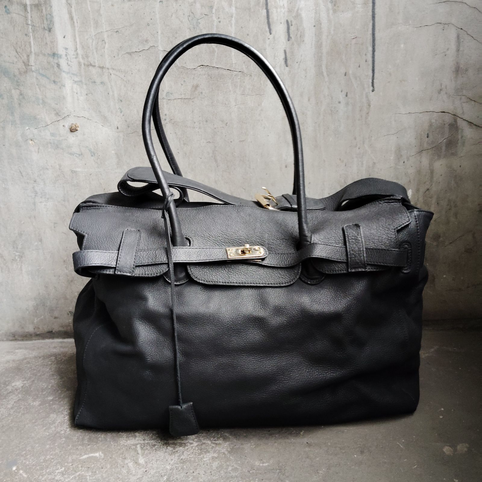 良品 2198 LORINZA ボストンバッグ 2way ターンロック レザー LORINZA レザーボストンバッグ ショルダーバッグ 2WAY ロリンザ - メルカリ