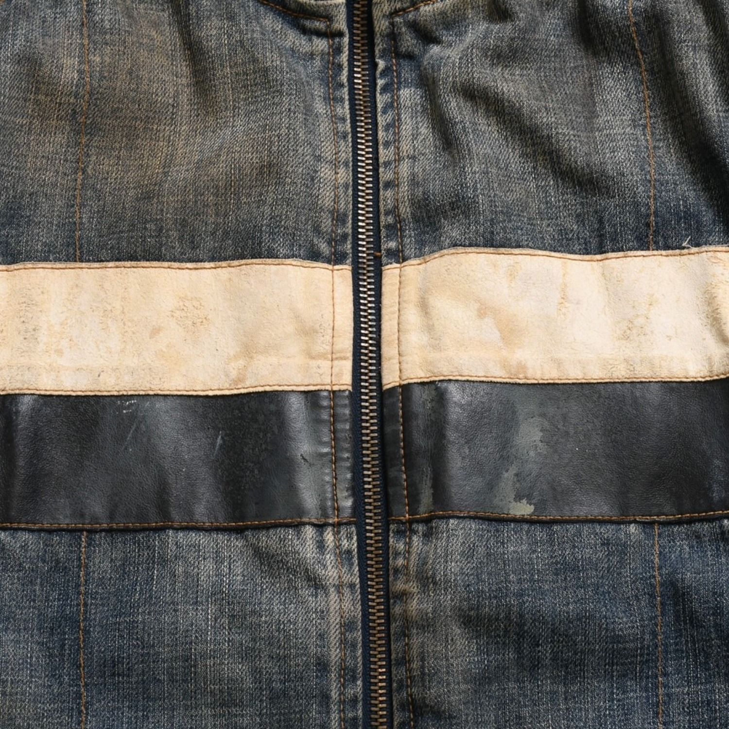 DOLCE & GABBANA ドルチェ&ガッバーナ NAVY Hybrid Leather & Denim