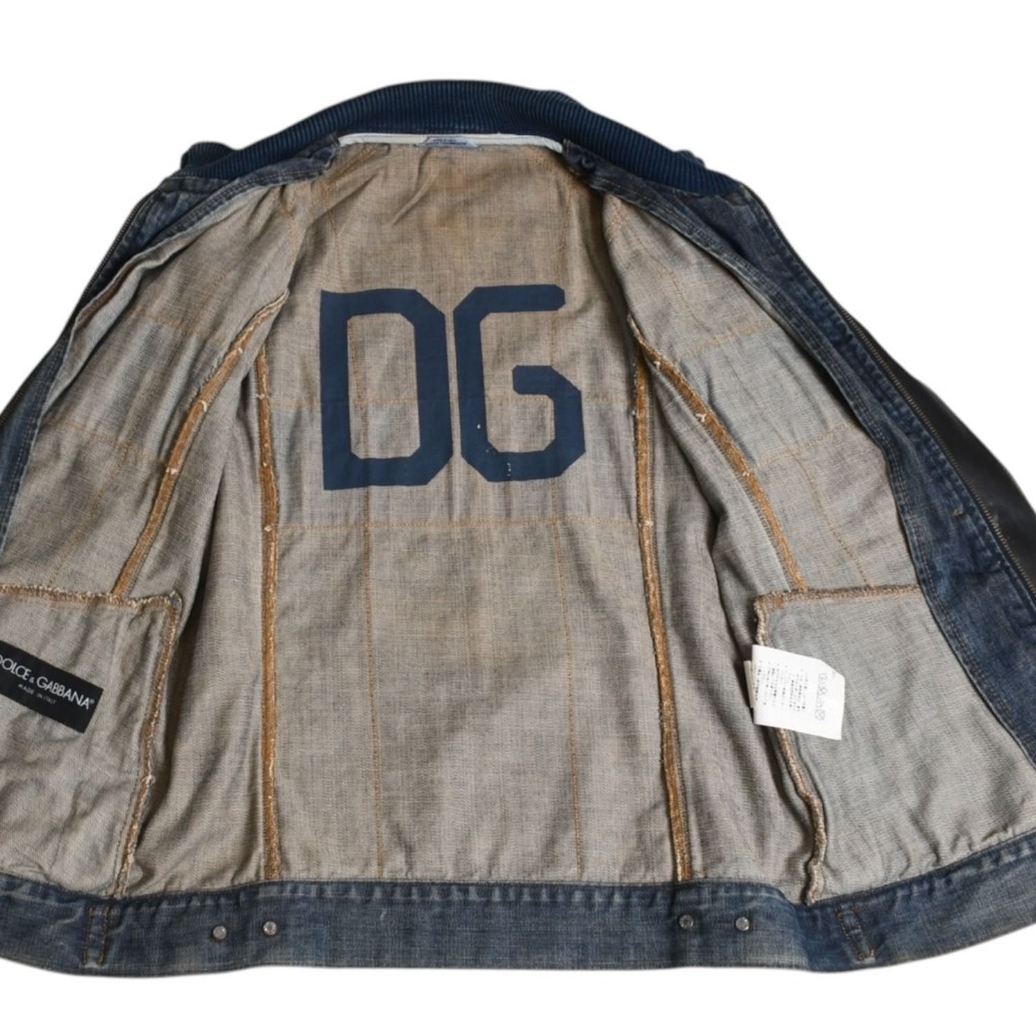 DOLCE & GABBANA ドルチェ&ガッバーナ NAVY Hybrid Leather & Denim