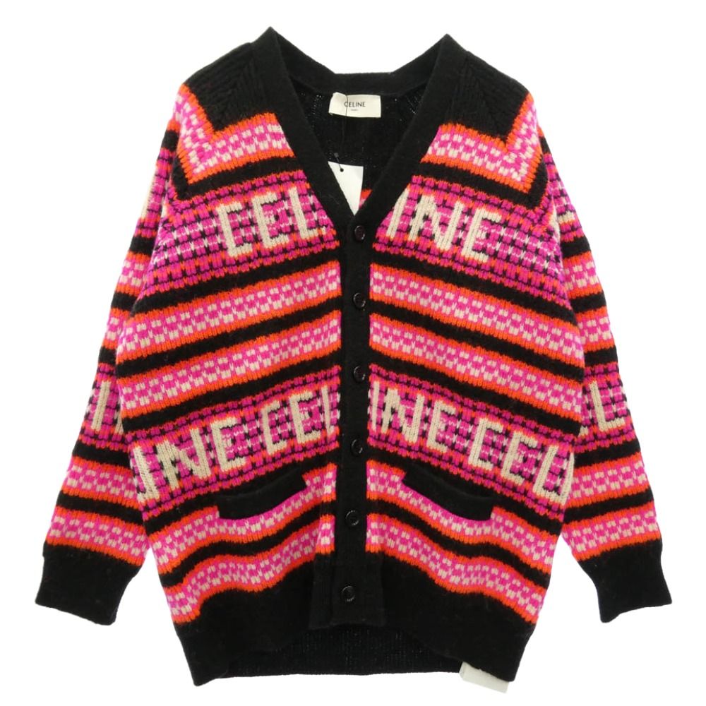 CELINE セリーヌ 2AC91579S Ski Jacquard Wool Knit Cardigan スキー