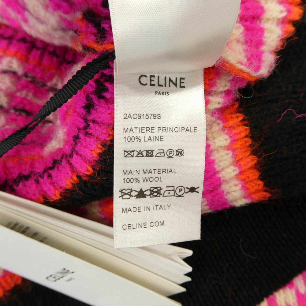 CELINE セリーヌ 2AC91579S Ski Jacquard Wool Knit Cardigan スキー