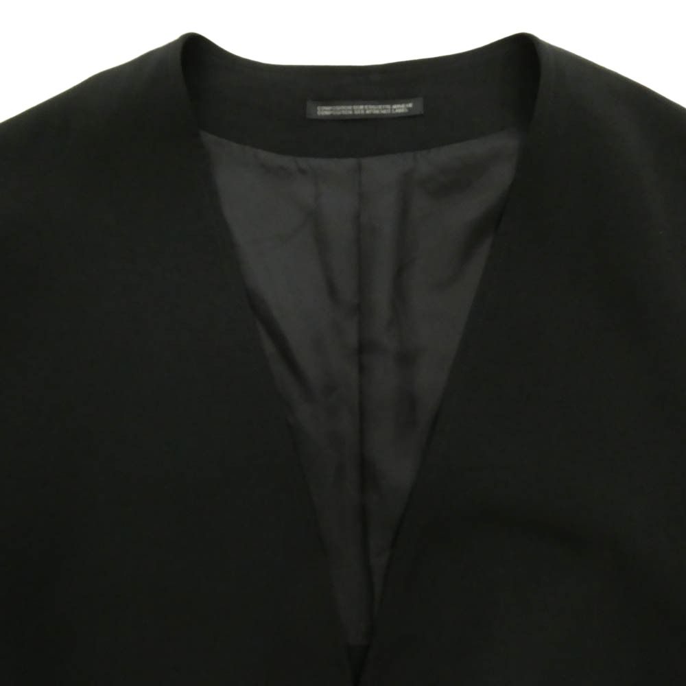 ヨウジヤマモトプールオム 24SS ノーカラー TUXEDO JACKET M Yohji Yamamoto POUR HOMME ヨウジヤマモトプールオム 24SS HS-J10-500
