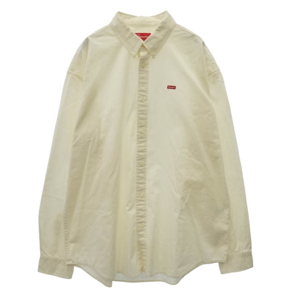 Supreme シュプリーム 23SS Small Box Shirt White スモール ボックス ロゴ 長袖 シャツ オフホワイト系 L【中古】
