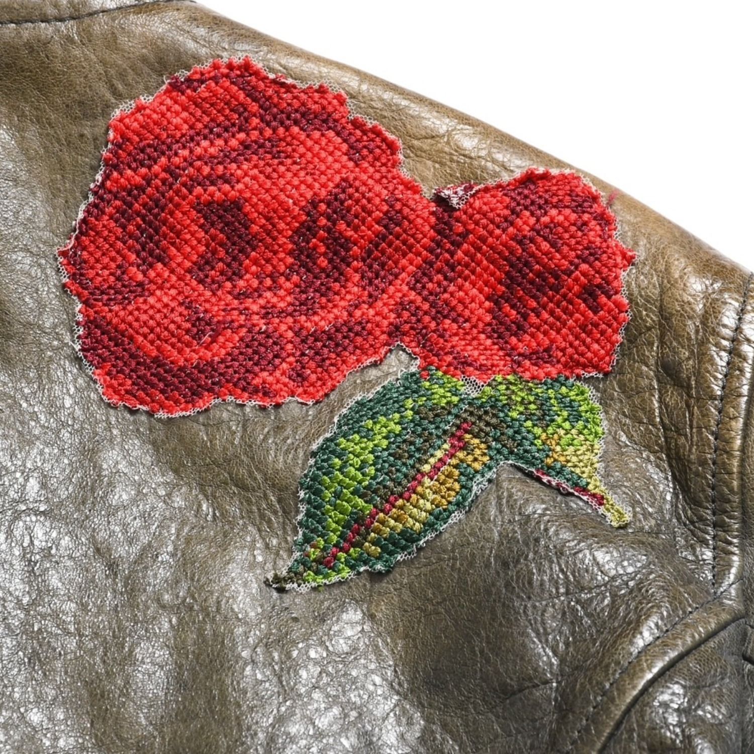 DOLCE & GABBANA ドルチェ&ガッバーナ シルク ラムスキン レザー