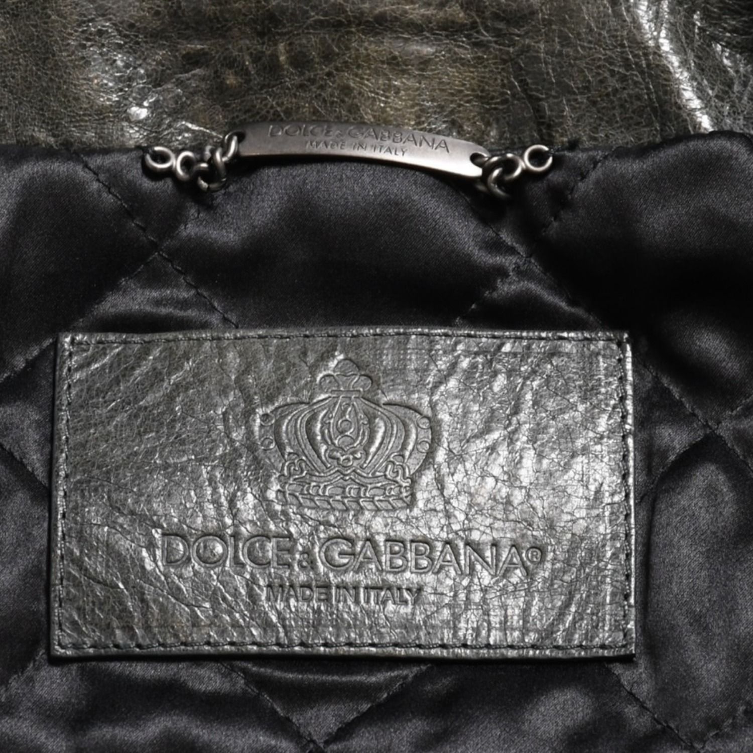 DOLCE & GABBANA ドルチェ&ガッバーナ シルク ラムスキン レザー