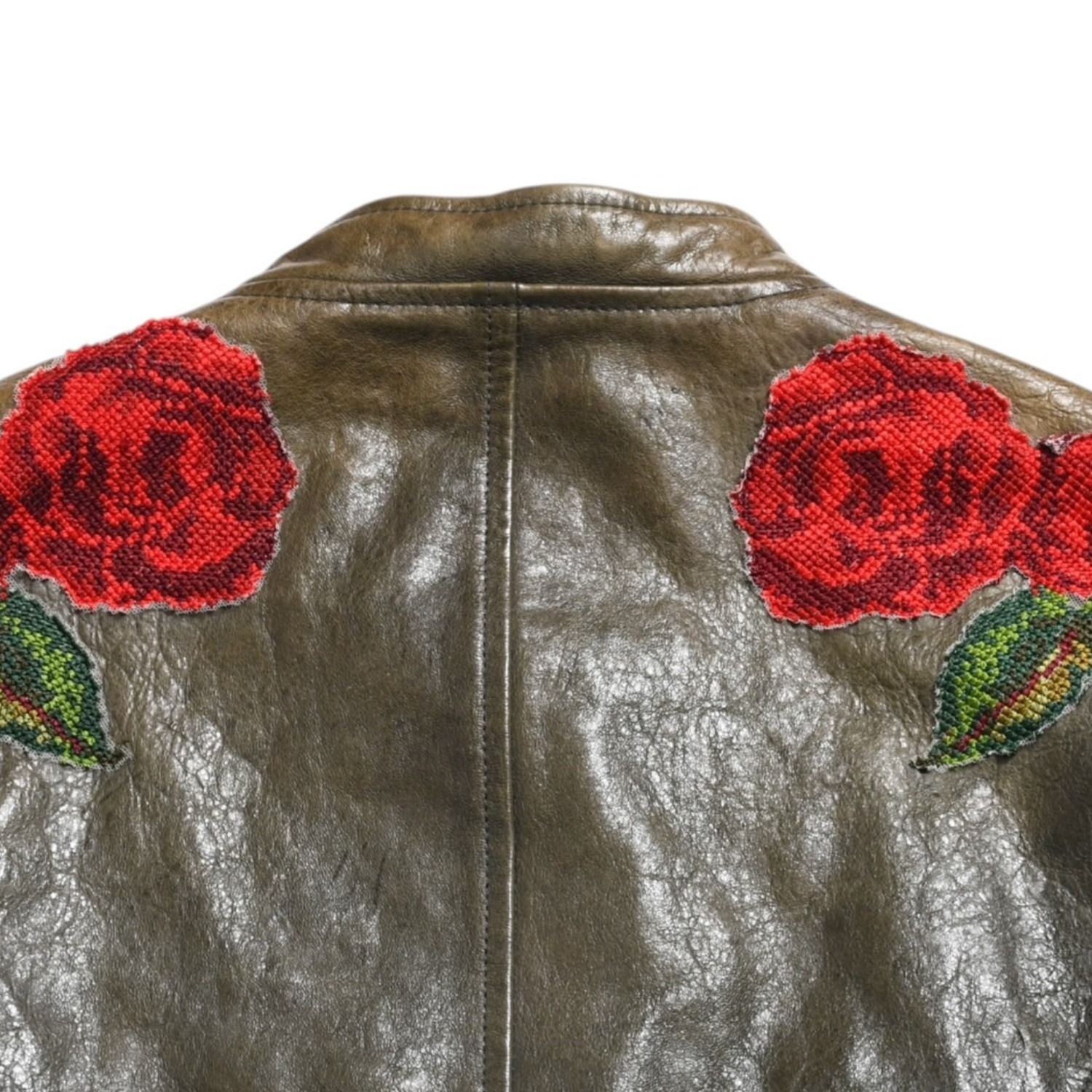 DOLCE & GABBANA ドルチェ&ガッバーナ シルク ラムスキン レザー