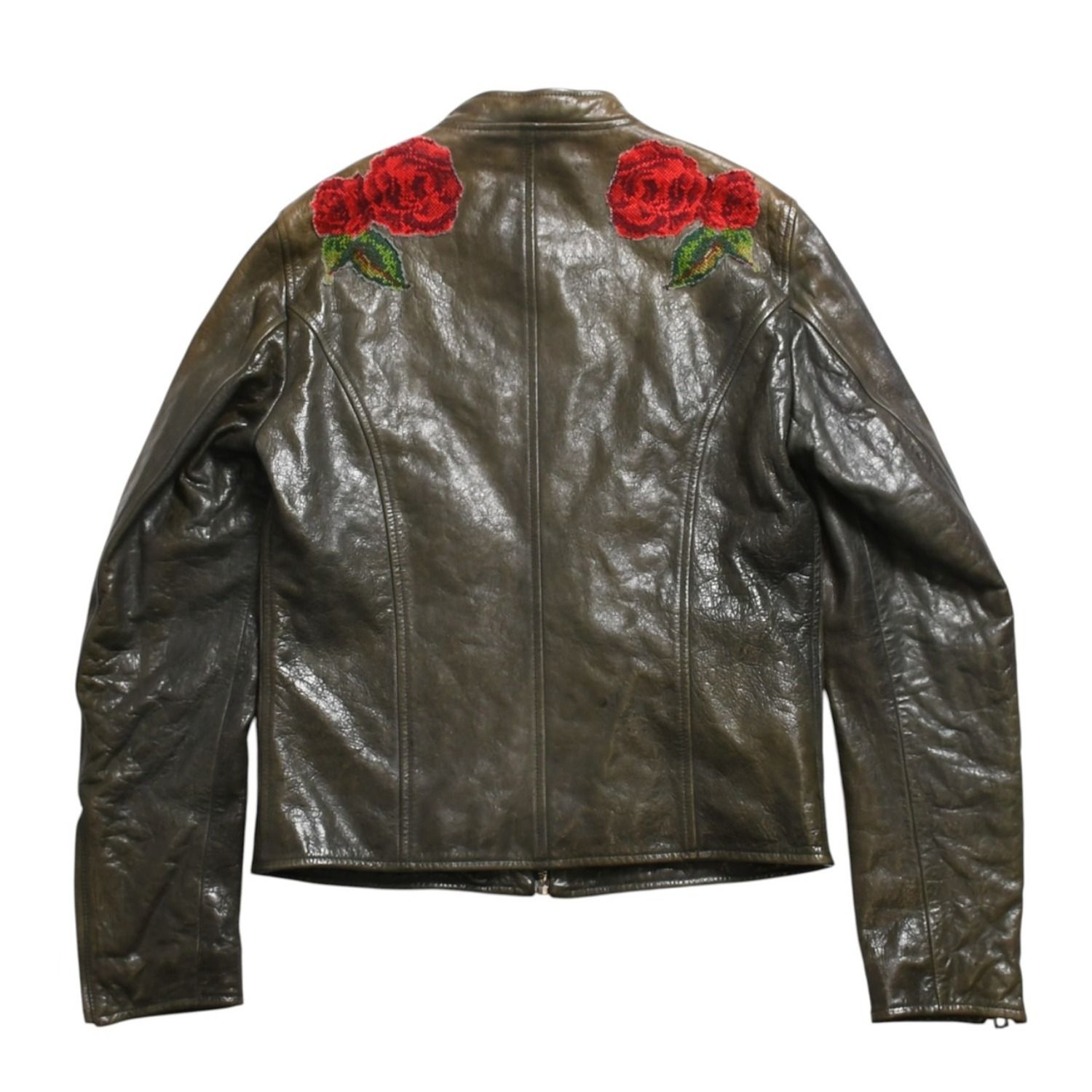 極美品✨ドルチェ&ガッバーナ ライダースジャケット DG金具 ラムレザー DOLCE & GABBANA ドルチェ&ガッバーナ シルク ラムスキン レザー