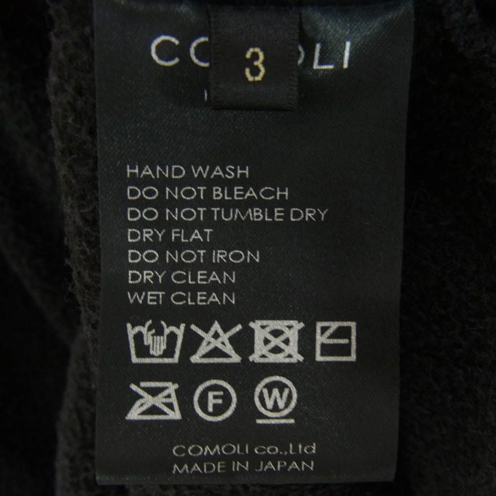 COMOLI コモリ 25AW C03-05011 シルク フリース ジップジャケット FADE