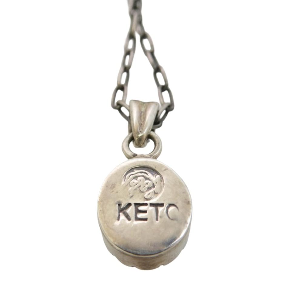ケト KETO ターコイズ ペンダントトップ ネックレス シルバー系 ライトブルー系【中古】 ケト KETO ターコイズ ペンダントトップ ネックレス シルバー系 ライト