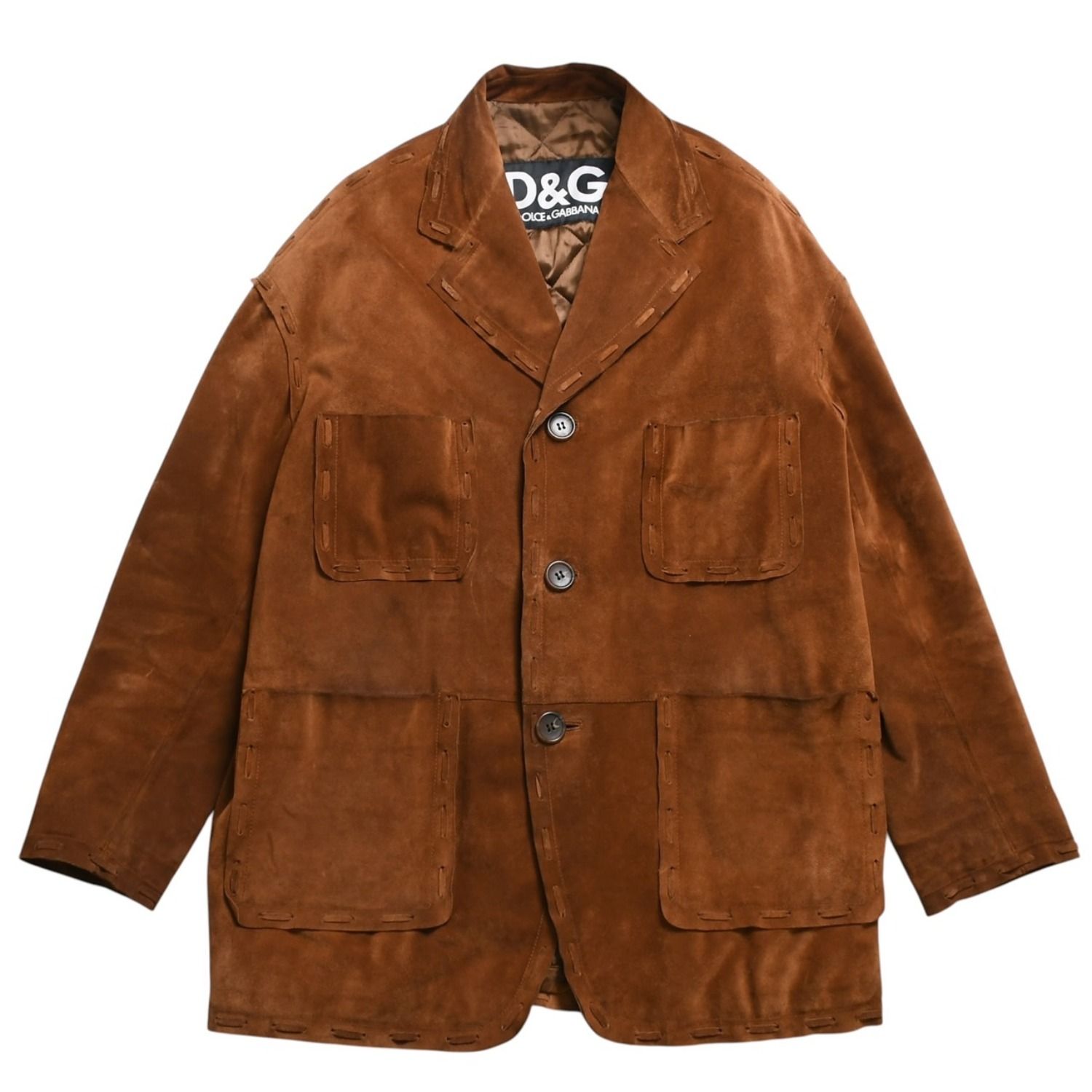 DOLCE & GABBANA ドルチェアンドガッバーナ レザージャケット ブラウン