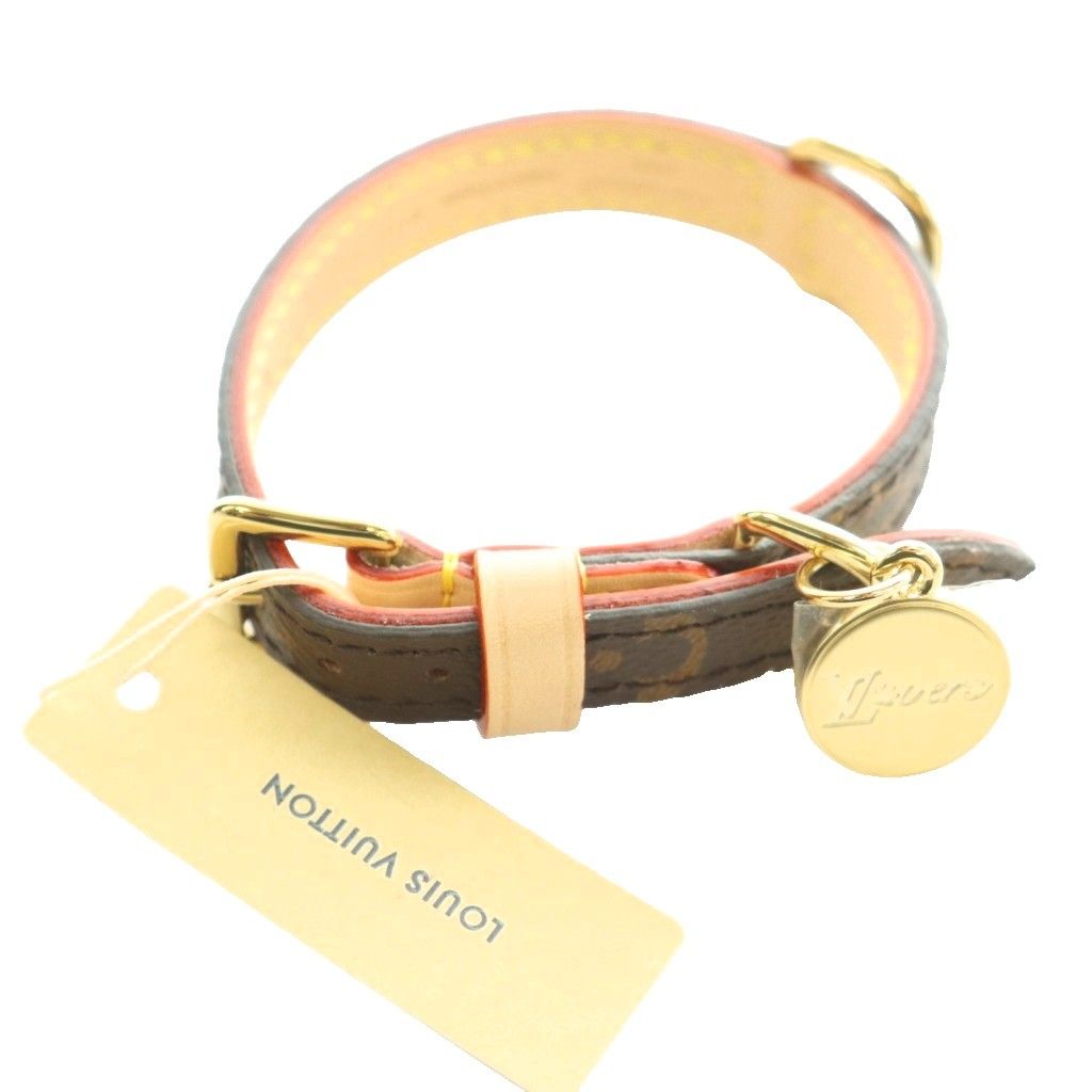 ルイヴィトン LOUIS VUITTON タグ付き コリエ・バクスター ドッグ カラー 首輪 モノグラム キャンバス XS 茶 ブラウン ベージュ /SS ■OS ■SH ■OH
