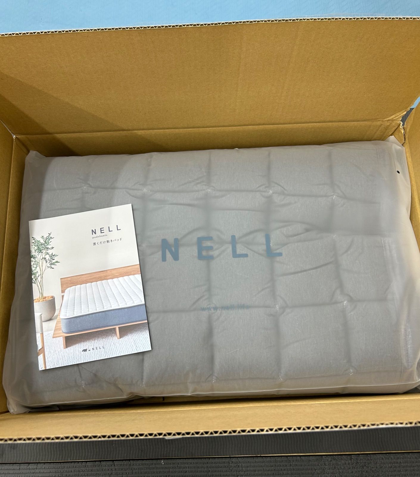 NELL（ネル）公式 敷きパッド セミダブル｜ゴムバンド不要・置くだけ 