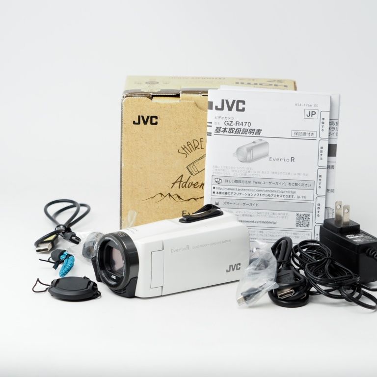 JVCKENWOOD JVC ビデオカメラ Everio R 防水 防塵 32GB シャインホワイト GZ-R470-W #15232