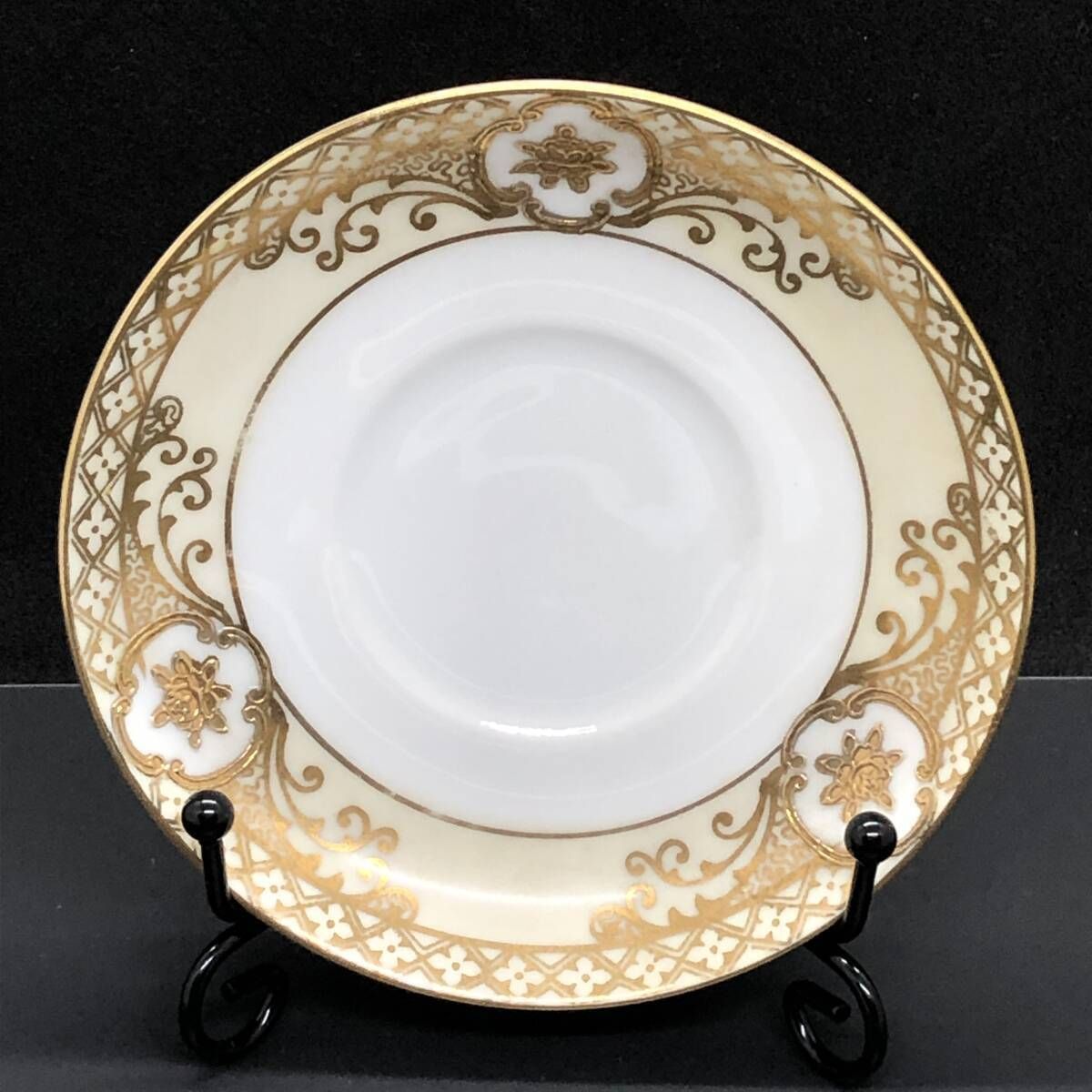 オールドノリタケ　金盛上花籠装飾図紋両耳皿 銘品!! オールドノリタケ 金盛上花籠装飾図紋 カップ＆ソーサー 英国
