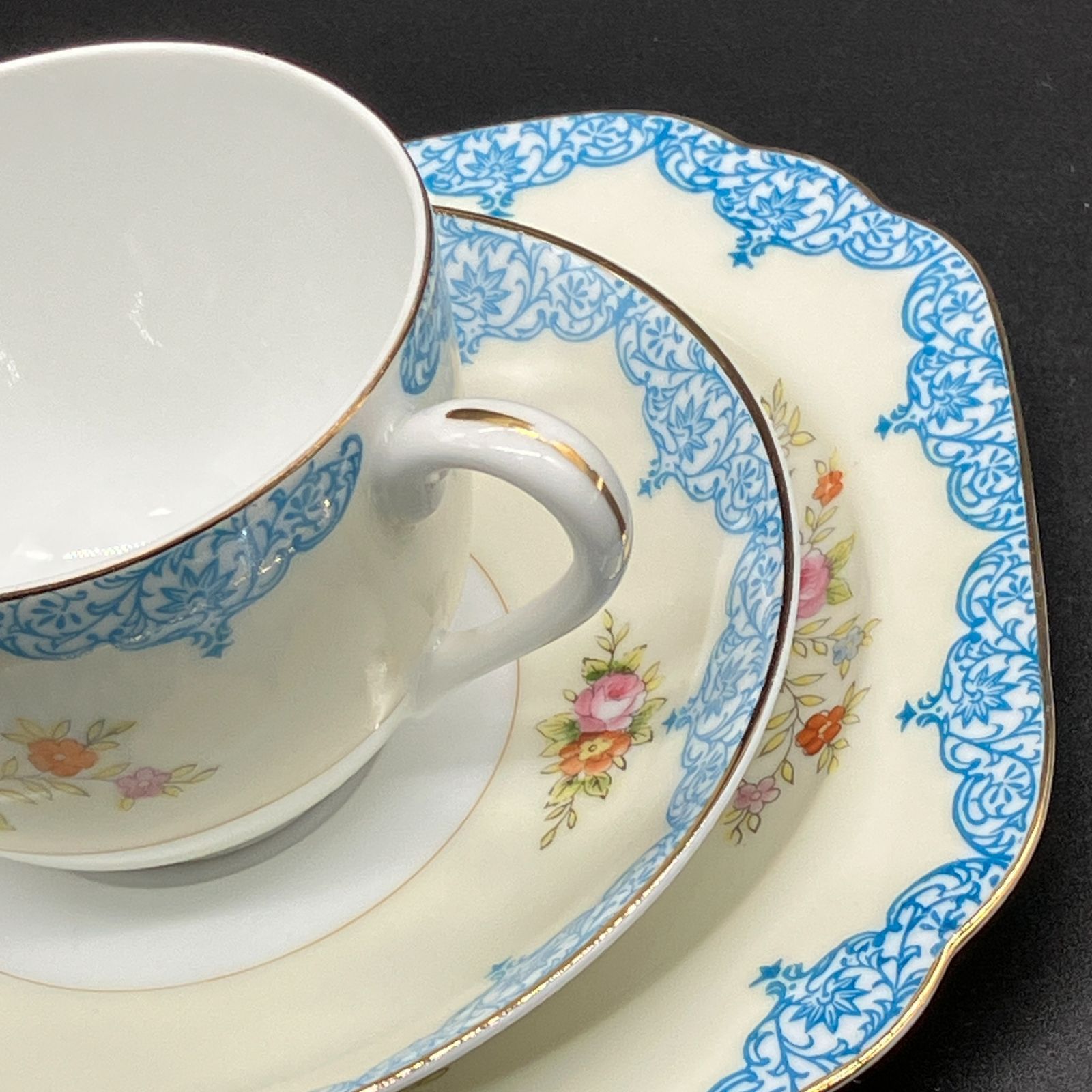オールドノリタケ　アザレア　ヴィンテージ　トリオ2セット 貴重な美品！ オールドノリタケ トリオ カップ & ソーサー / プレート
