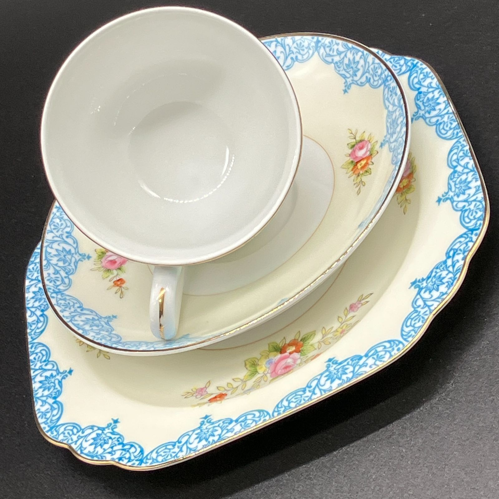 貴重な美品！ オールドノリタケ トリオ カップ & ソーサー / プレート