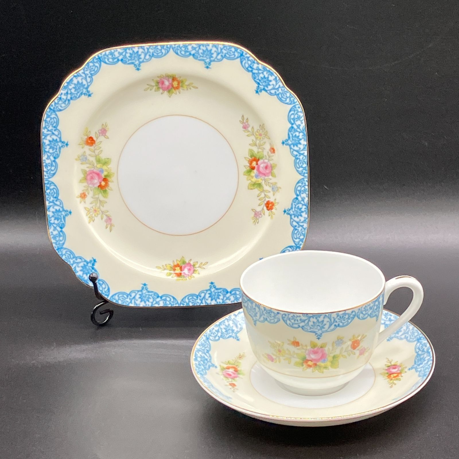 貴重な美品！ オールドノリタケ トリオ カップ & ソーサー / プレート