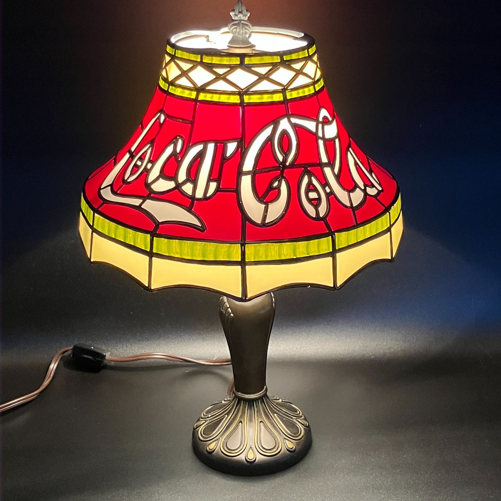 コカ・コーラ ステンドグラス調 テーブルランプ ビンテージ Coca