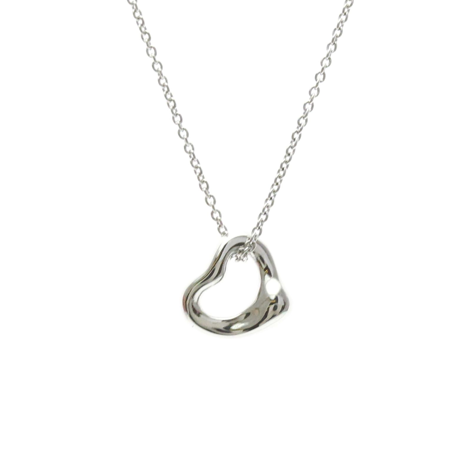 ティファニー(Tiffany) プラチナ 無し レディース,メンズ ファッション ネックレス (シルバー) オープンハート エクストラミニ ネックレス