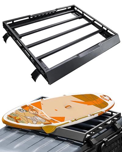 R★ジムニー ルーフラック ジムニー ベースキャリア jb64 ジムニーシエラ JB74 4ブラケット 荷物放置 旅行・露営用 軽量 側面透かし彫り設計 アルミ製 防錆 風切音低減
