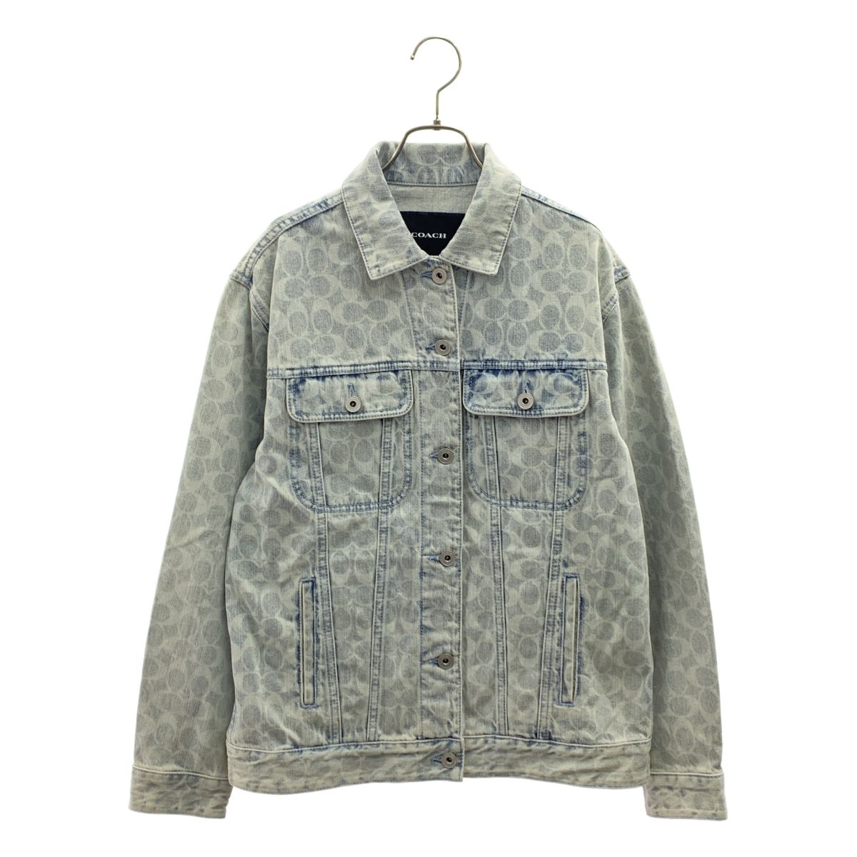 COACH / コーチ | シグネチャーロゴ デニムジャケット | S | ペールブルー | レディース