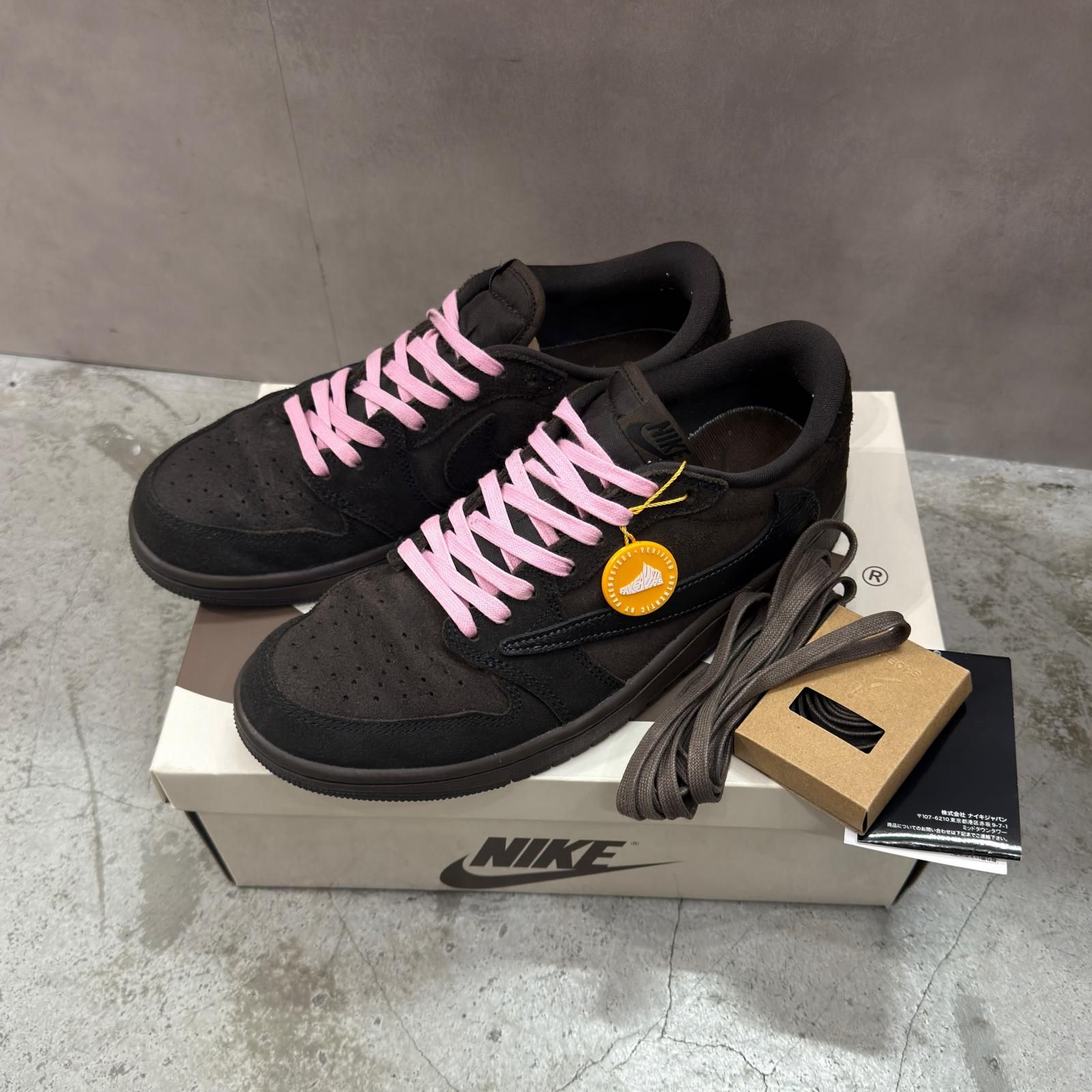 国内正規 NIKE × TRAVIS SCOTT Air Jordan 1 Low OG SP Velvet Brown 