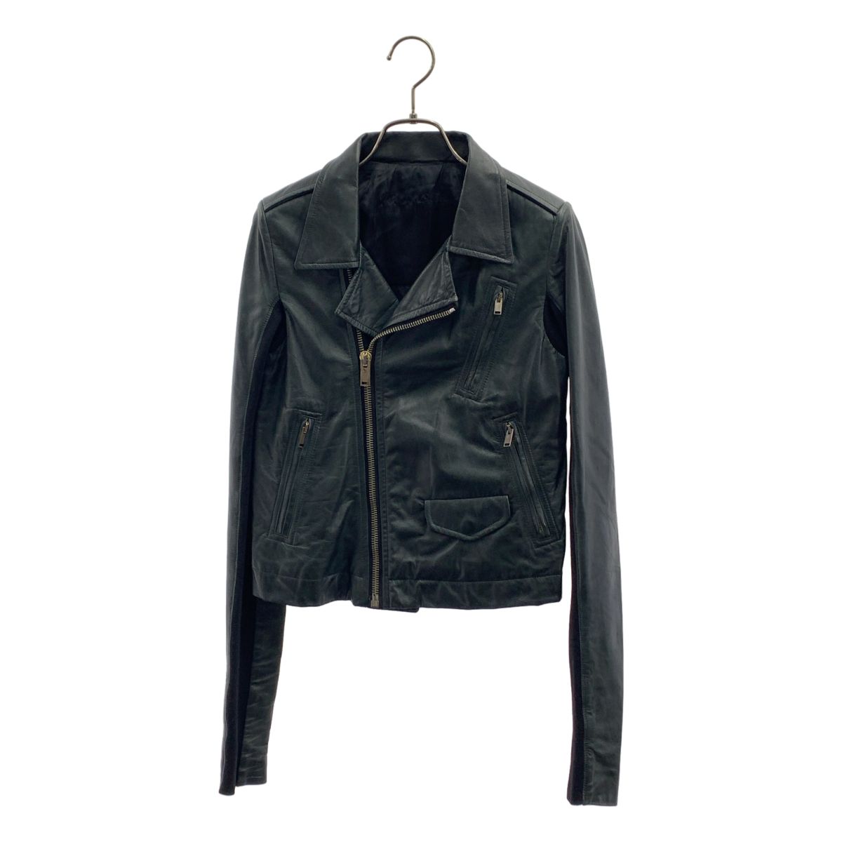 Rick Owens / リックオウエンス | 2013AW | ラムレザー 袖切り替え ダブルライダースジャケット | 40 | ブラック | レディース