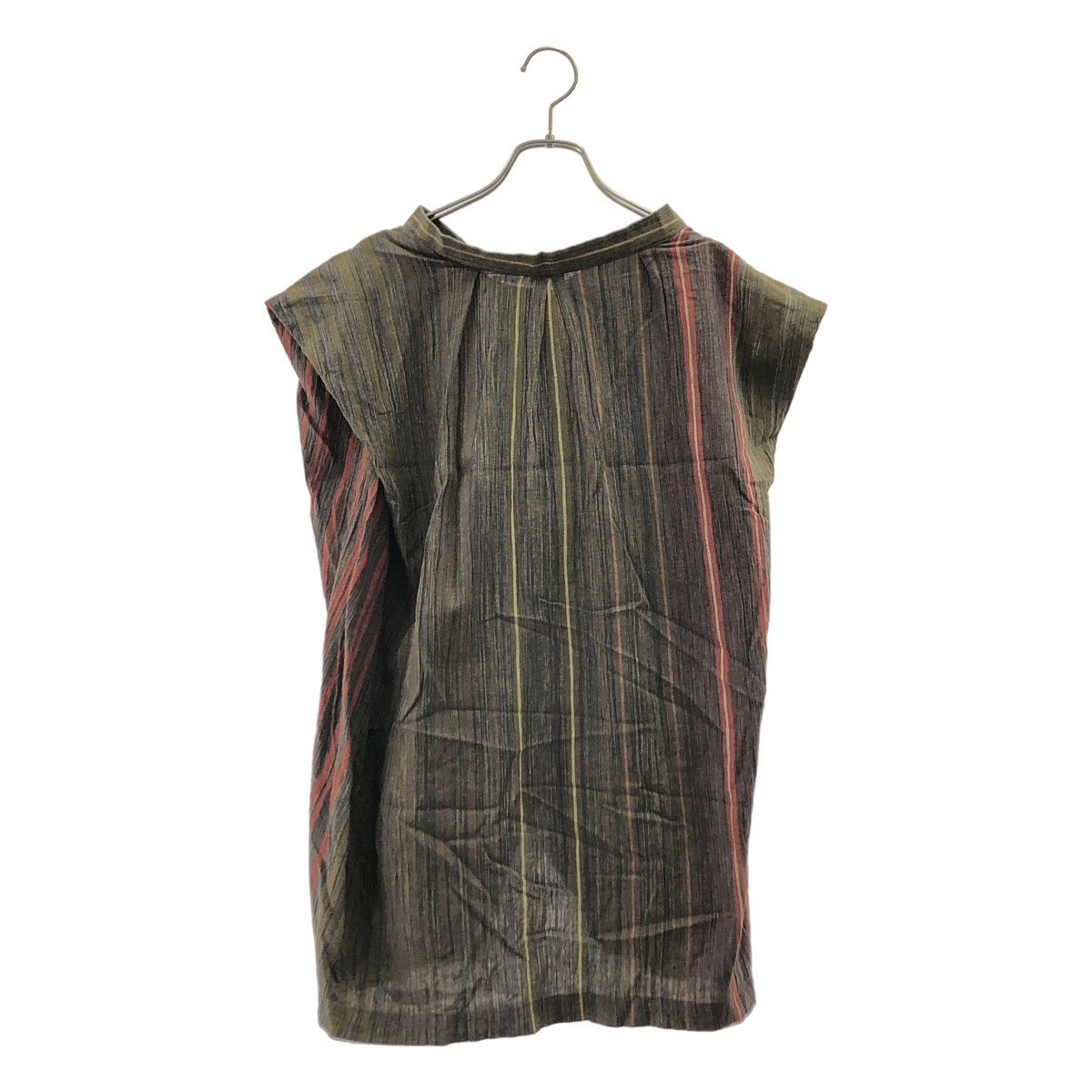 ISSEY MIYAKE / イッセイミヤケ | 筆タグ / コットン リネン スリット スカート | 9 | マルチカラー | レディース