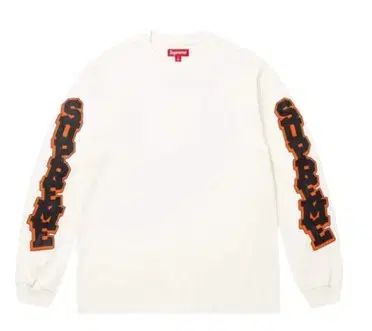 XL シュプリーム クラック スリーブ ロングスリーブ トップス ウォッシュド 白 26SS マンツー