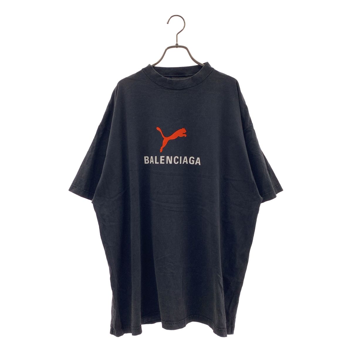 BALENCIAGA / バレンシアガ | 2025SS | ×PUMA / ロゴプリントTシャツ | 3 | ブラック | メンズ