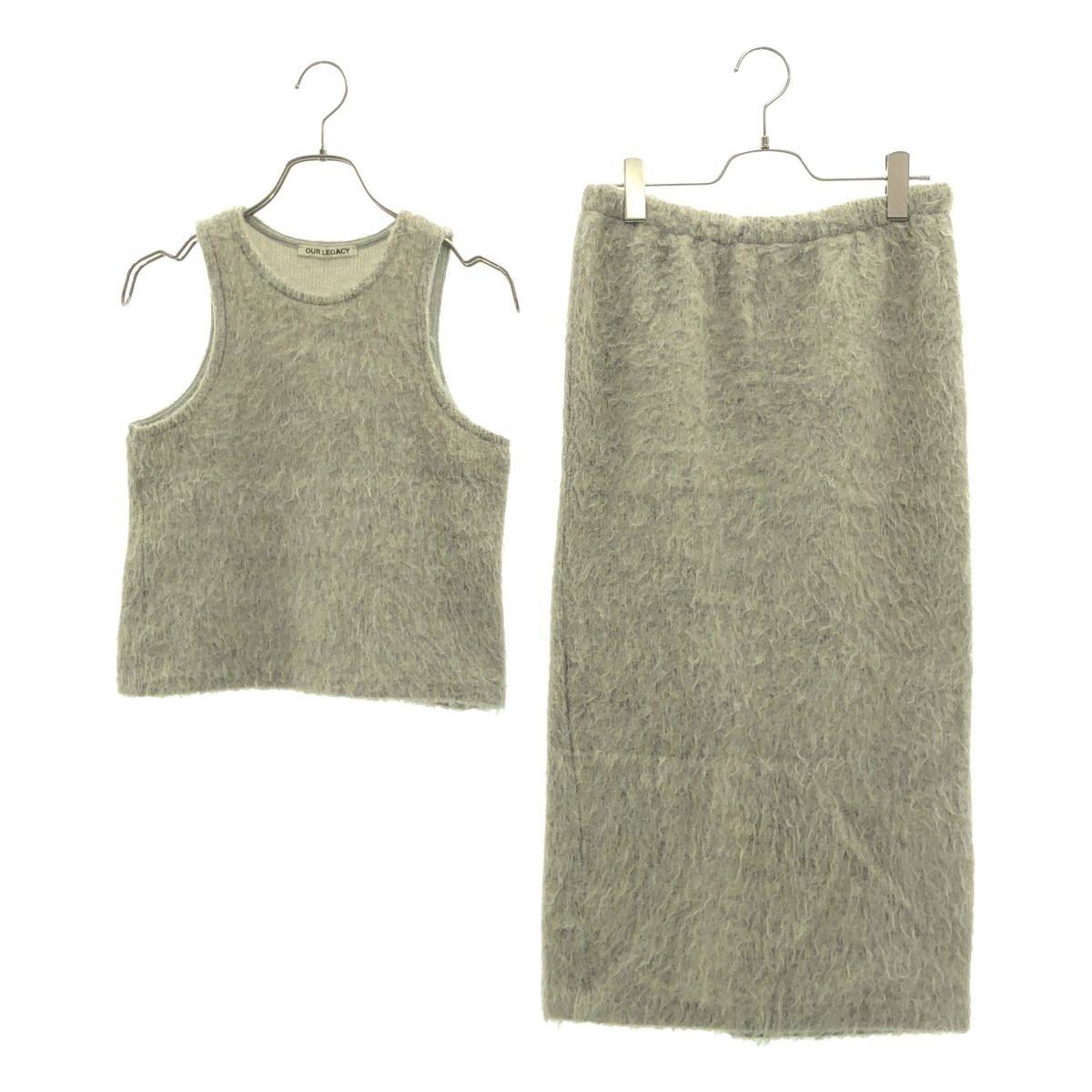 OUR LEGACY / アワーレガシー | セットアップ / WAVE TANK / TUBE SKIRT アルパカシャギー タンクトップ イージースカート | 34 | グレー | レディース