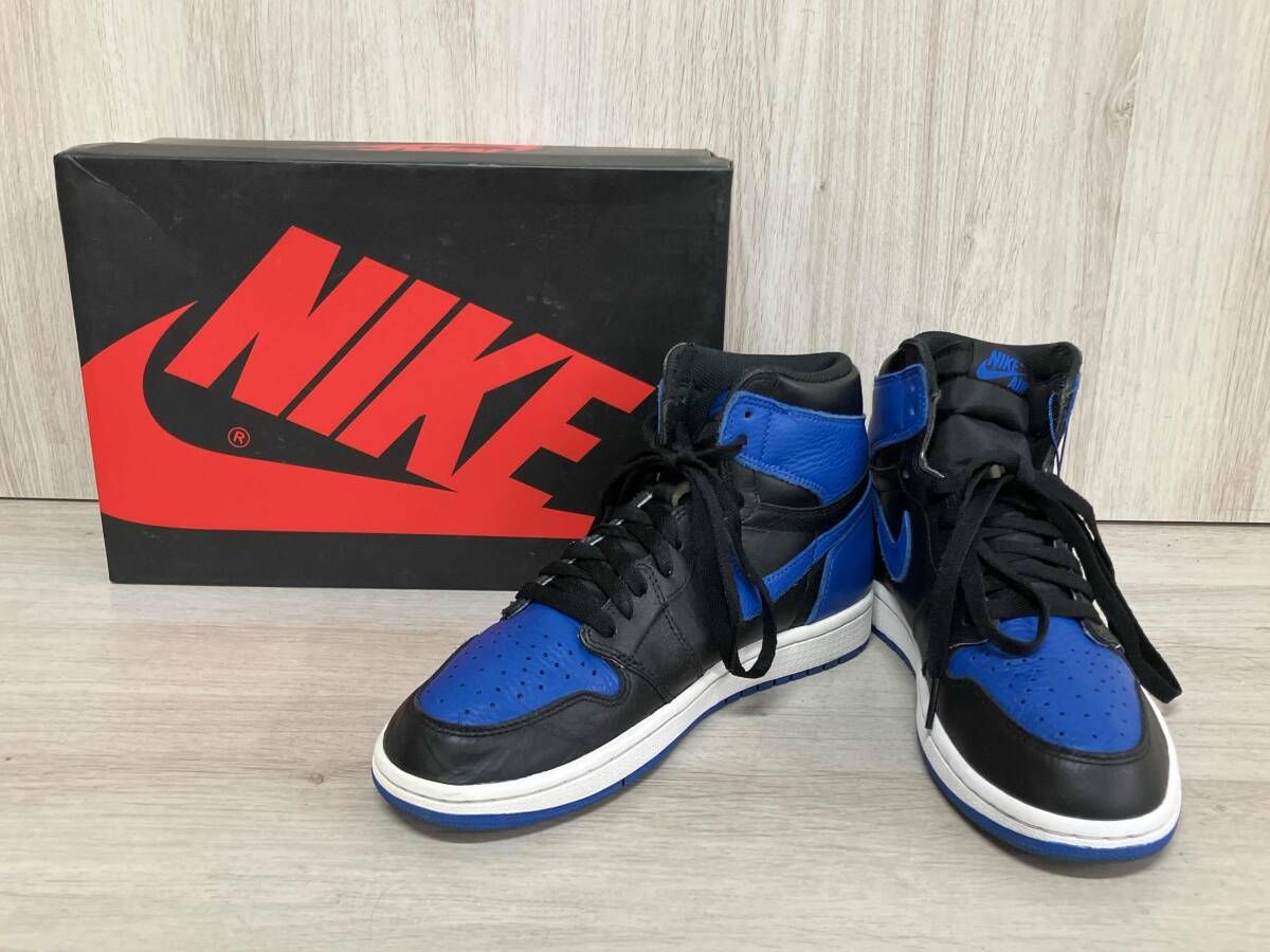 NIKE ナイキ AIR JORDAN 1 RETRO HIGH OG／555088-007 スニーカー 26cm ブルー 紐付き 箱有り