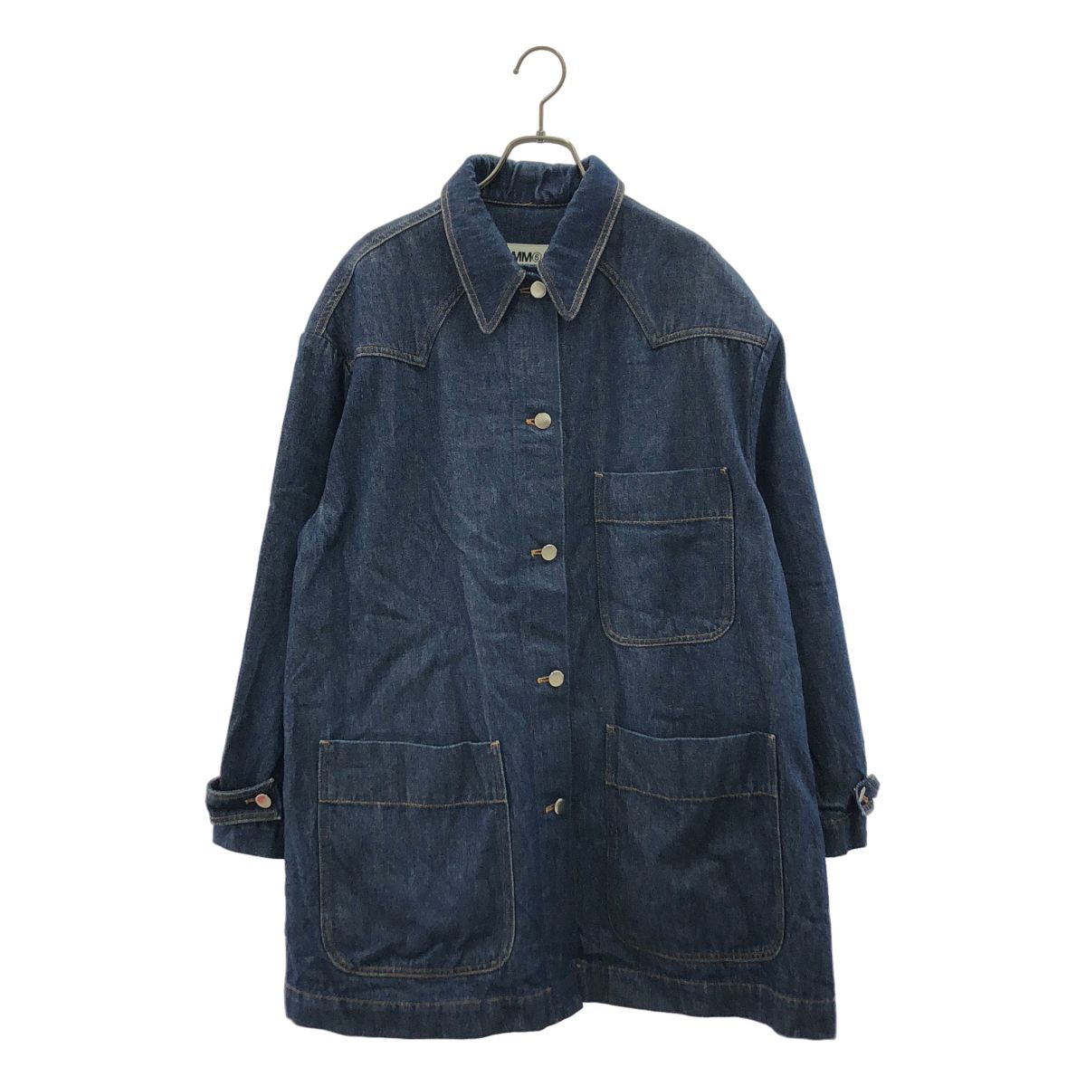 MM6 Maison Margiela / エムエムシックスメゾンマルジェラ | 2017SS | OVER SIZE DENIM COAT W BOW ON THE BACK デニムコート | 38 | インディゴ | レディース