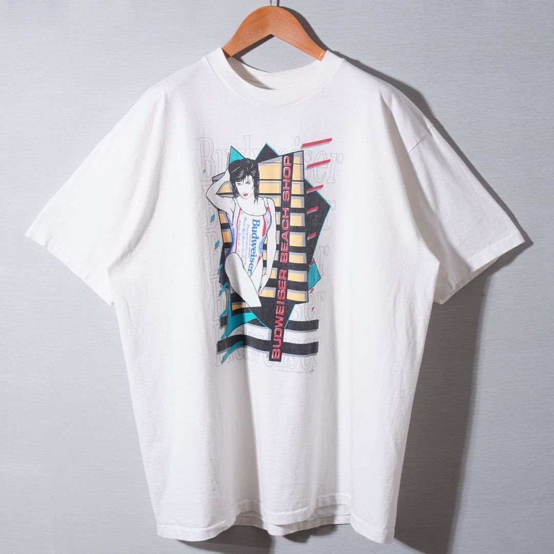 90s USA製 バドワイザー Budweiser Tシャツ XL ホワイト 1993年製