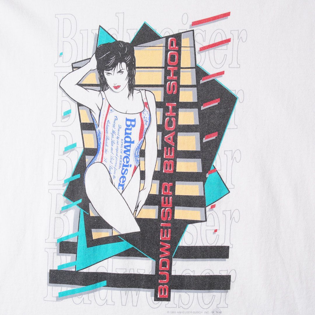 90s USA製 バドワイザー Budweiser Tシャツ XL ホワイト 1993年製