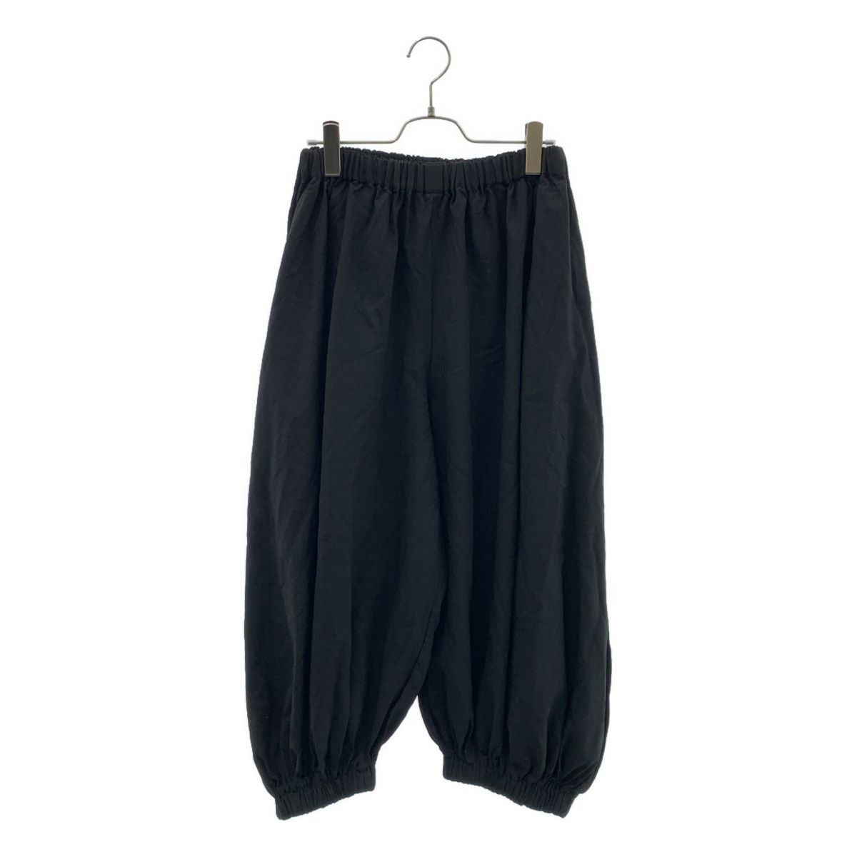 COMME des GARCONS / コムデギャルソン | 2021SS | ポリエステル 製品加工 ドローストリング ワイド バルーンパンツ | XS | ブラック | レディース