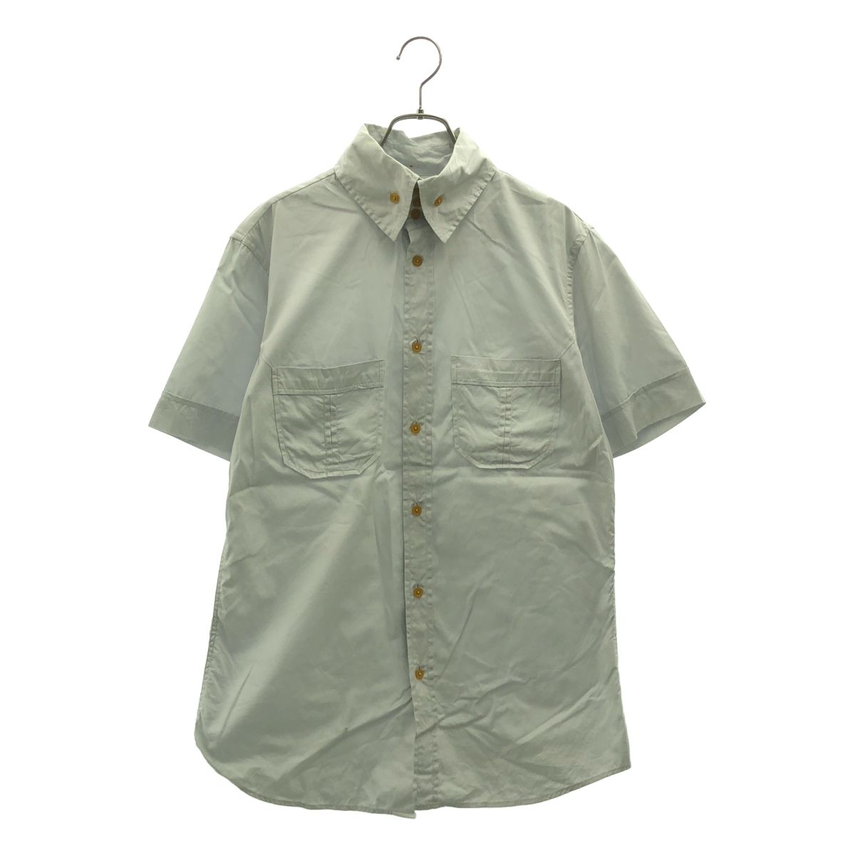 Vivienne Westwood MAN / ヴィヴィアンウエストウッドマン | 旧ロゴ コットン ハイネック 半袖シャツ | 1 | グレー | メンズ