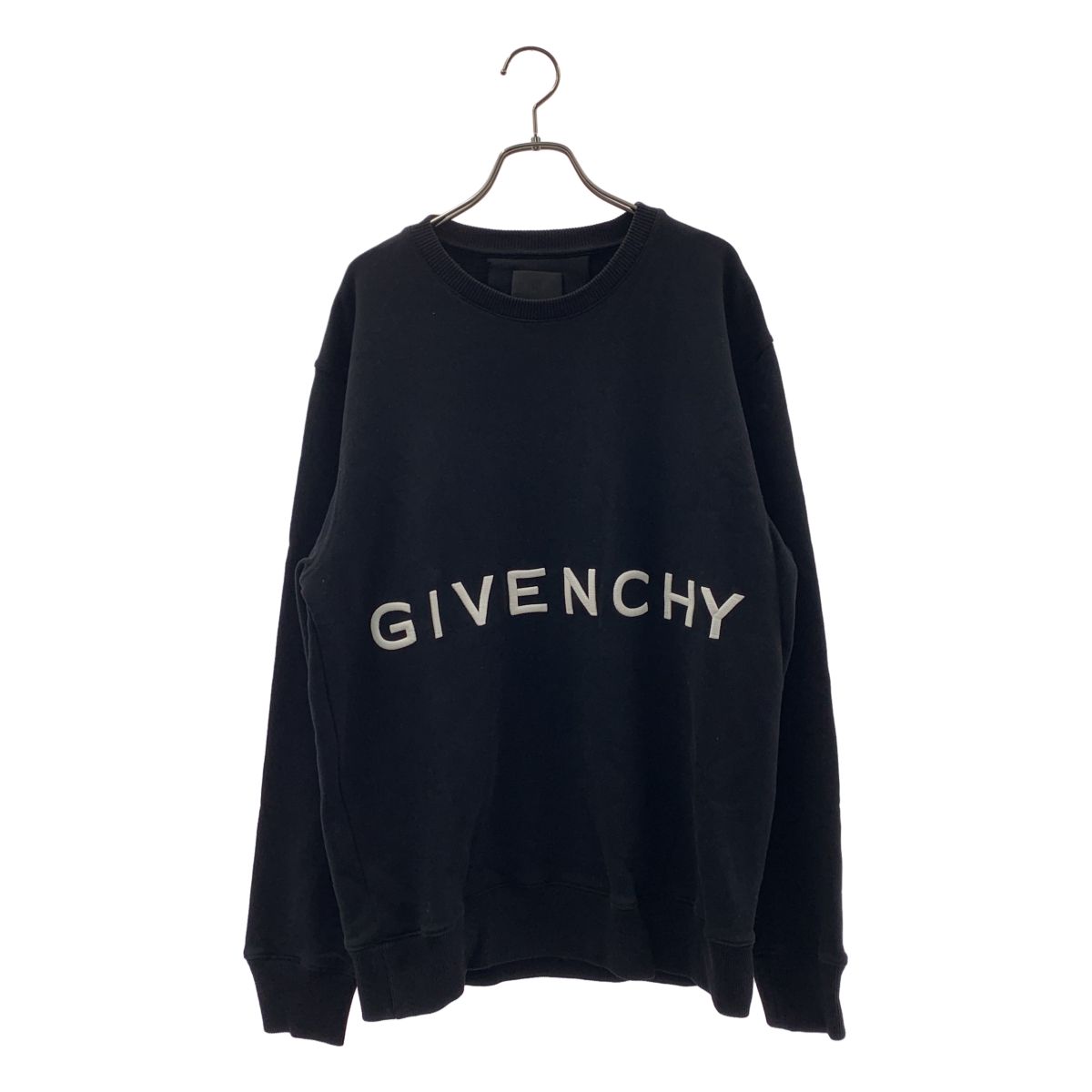 GIVENCHY / ジバンシィ | エンブロイダリー ロゴ スウェット | L | ブラック | メンズ