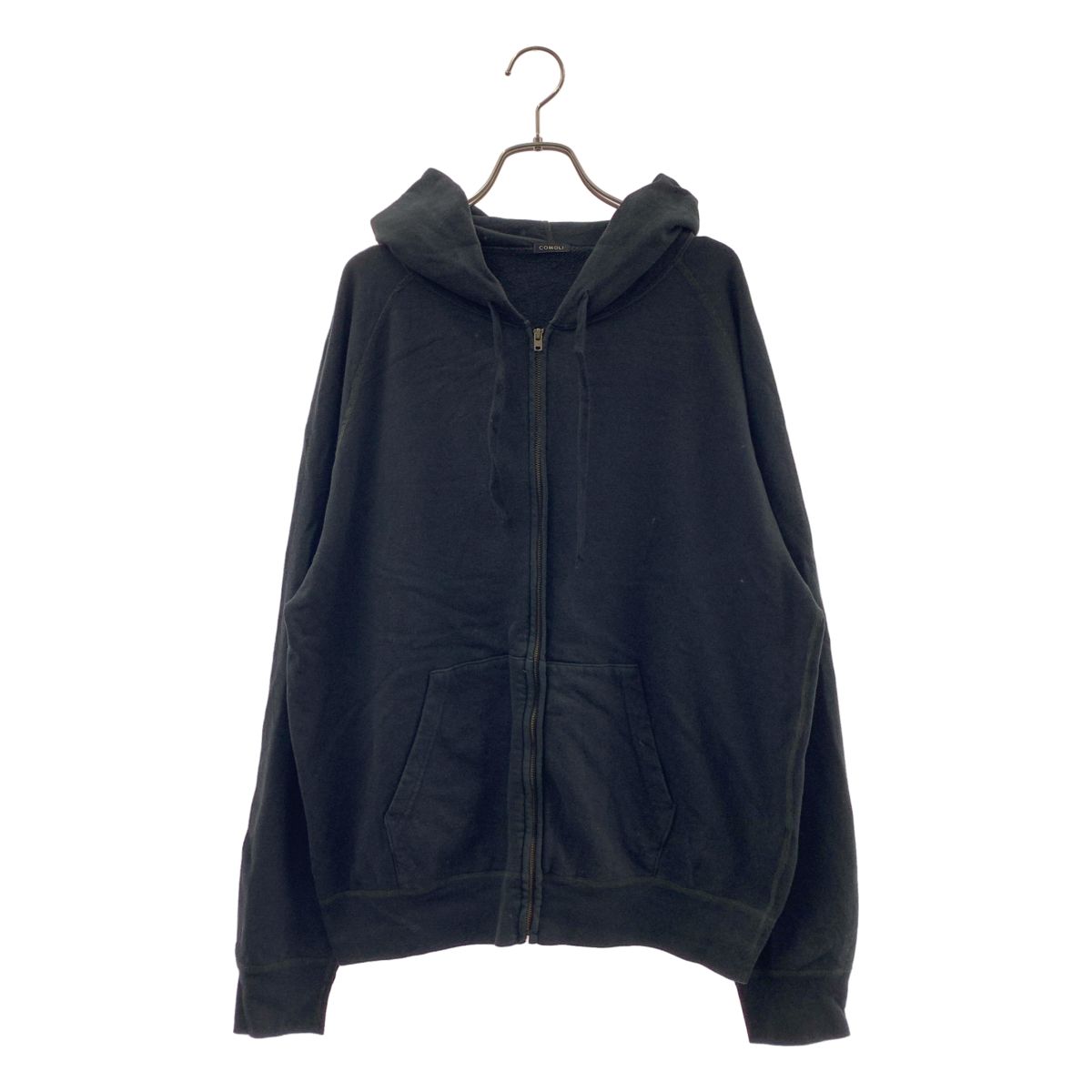 COMOLI / コモリ | 製品染 裏毛 ジップパーカ スウェット / Z01-05027 | 2 | ブラック | メンズ 20,070円